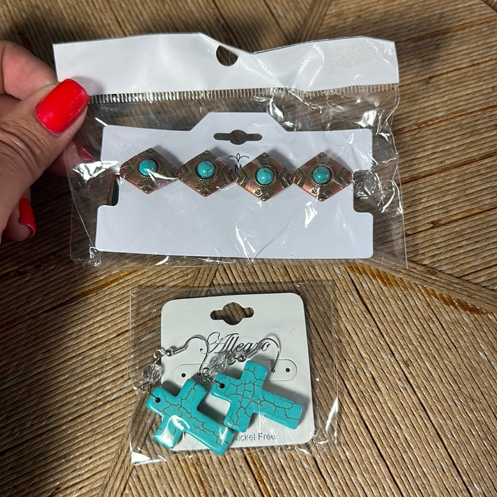 Western bracelet and earring set
